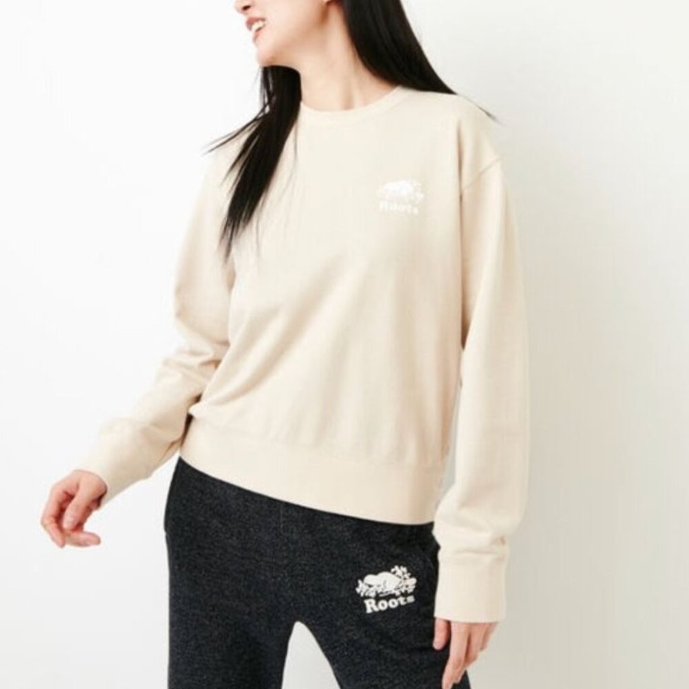 Roots Beige Crewneck With Side Snaps Button - image 1
